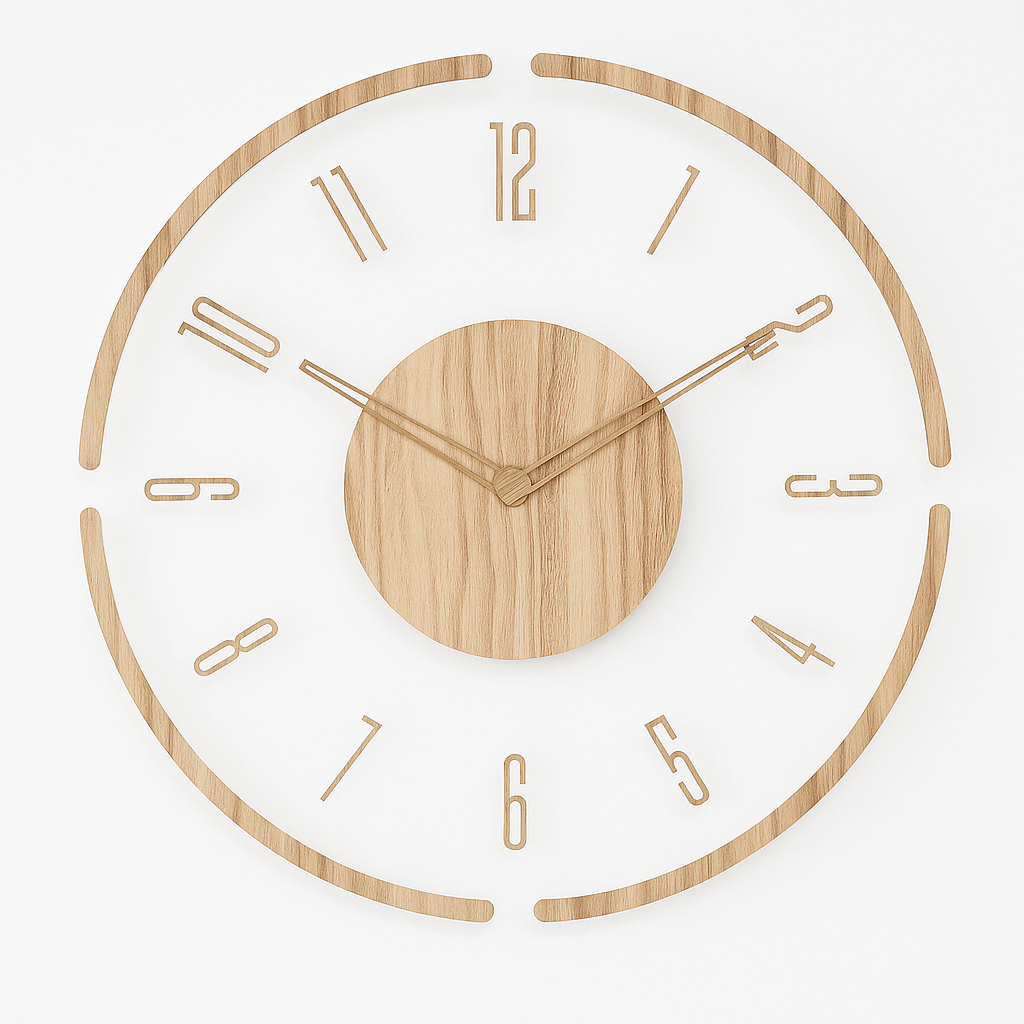 Serene Nordic Round Wall Clock – Timeless Elegance for Your Space