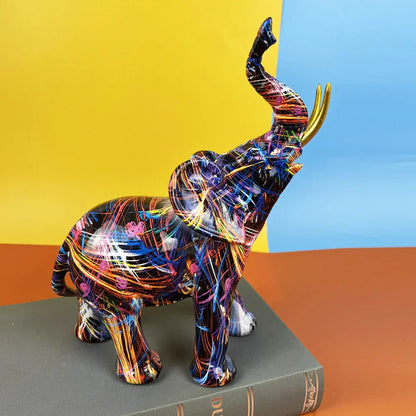 Vibrant Elephant Sculpture – Unique Bold Design