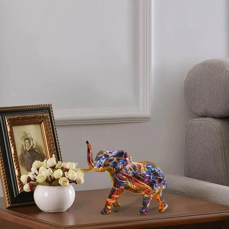 Vibrant Elephant Sculpture – Unique Bold Design