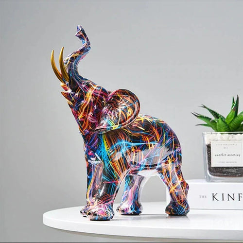 Vibrant Elephant Sculpture – Unique Bold Design