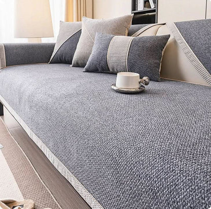 All-Season Non-Slip Soft Fabric Sofa Protector – Stylish Comfort