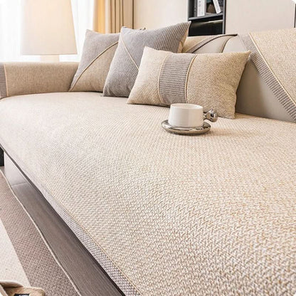 All-Season Non-Slip Soft Fabric Sofa Protector – Stylish Comfort