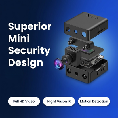 Sleek Smart Surveillance Camera with Wi-Fi Connectivity