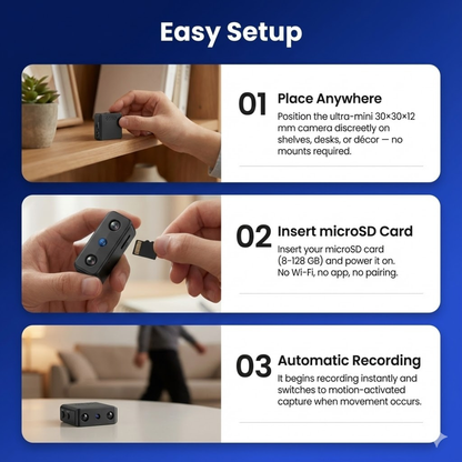 Sleek Smart Surveillance Camera with Wi-Fi Connectivity