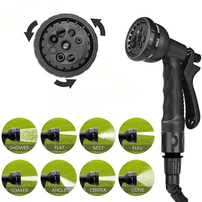 Versatile Expandable Hose with 8-Function Spray Nozzle - Tangle-Free & Leak Resistant