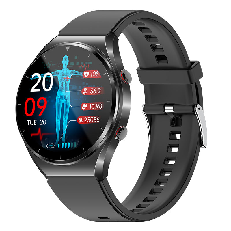 One-Tap Health Monitor Smartwatch for Blood Sugar, Glucose, ECG & Heart Rate