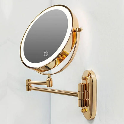 Luminous Luxe Touch-Activated Vanity Mirror with 360° Rotation