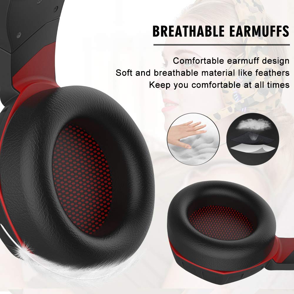 Versatile Gaming Headphones with LED Indicator and Volume Control