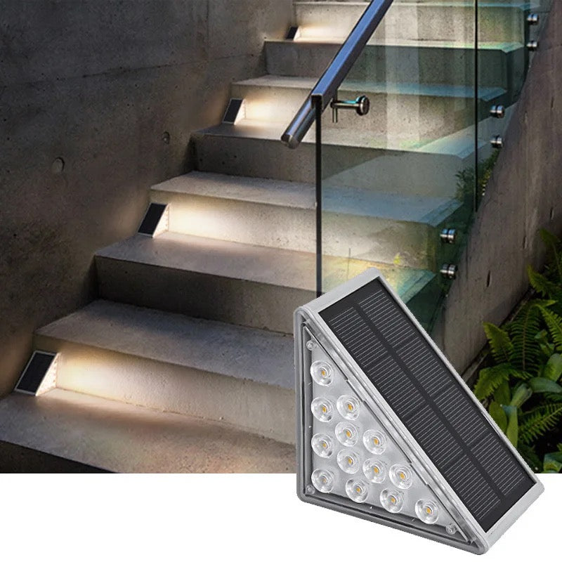 Solar-Powered Stair Lighting
