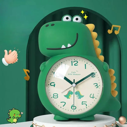 Charming Dino Alarm: Quiet Kids' Wake-Up Clock