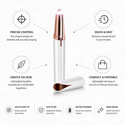 Gold-Tipped Precision Eyebrow Grooming Tool