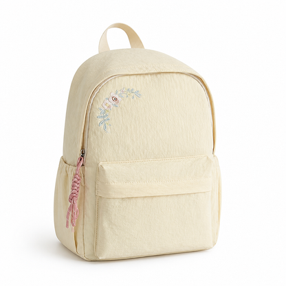 Chic Floral Pattern Multi-Compartment Backpack