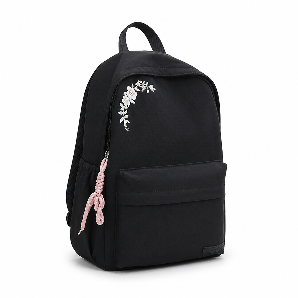 Chic Floral Pattern Multi-Compartment Backpack
