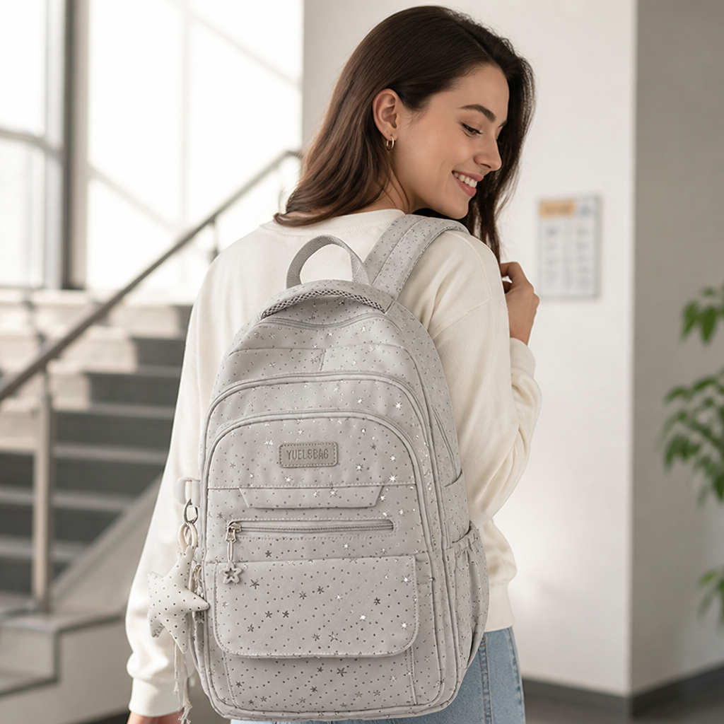 Stylish Multi-Pocket School Backpack for Ultimate Organization