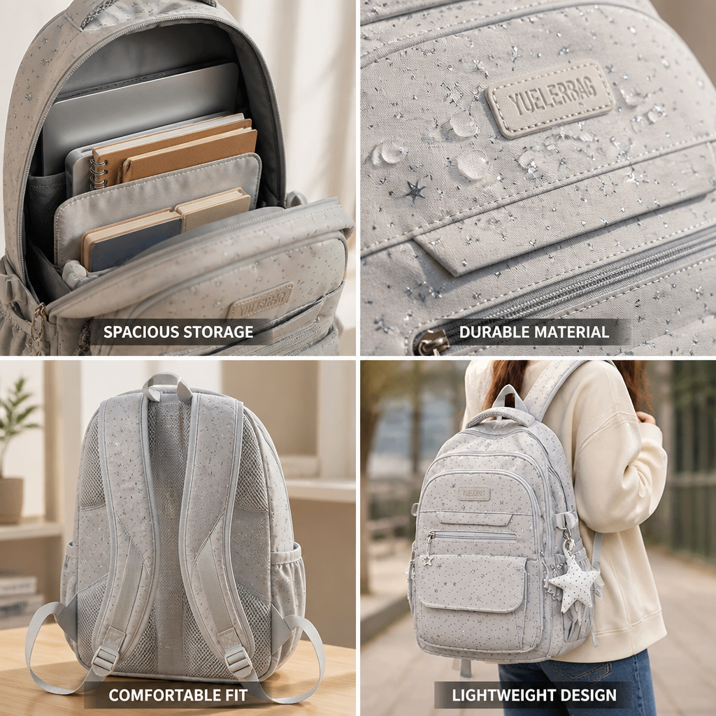 Stylish Multi-Pocket School Backpack for Ultimate Organization