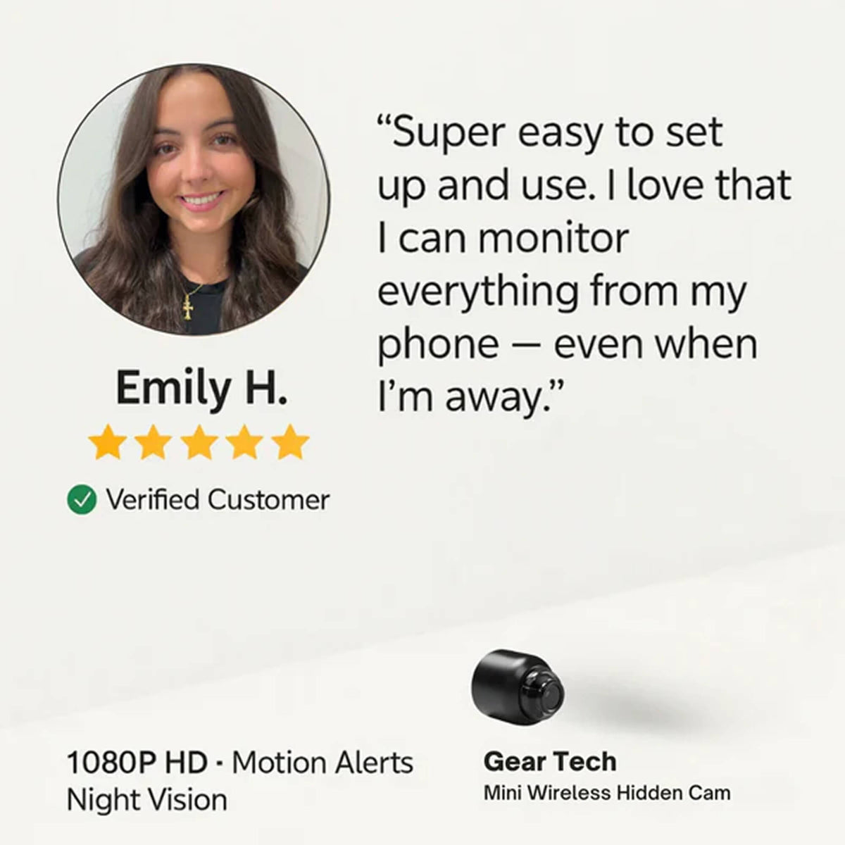 Discreet Home Surveillance Camera with Smart Alerts