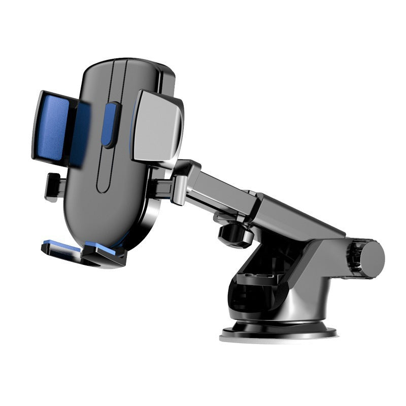 Universal Car Phone Mount - Adjustable Telescopic Holder with 360° Rotation and Strong Suction