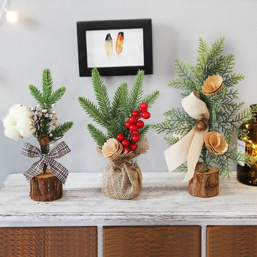 Warm Party Decor with Mini Christmas Tree