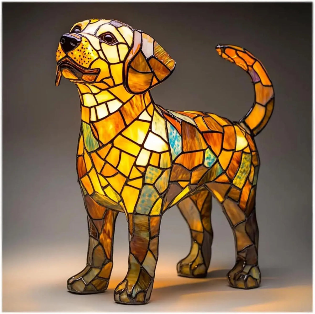 Whimsical Puppy Table Lamp - Enchanting Colorful Lighting