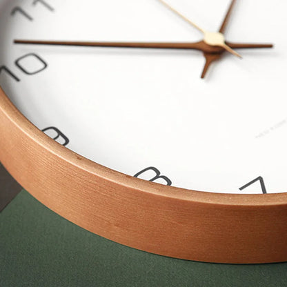 Sleek Silent Round Clock for Home & Office Decor