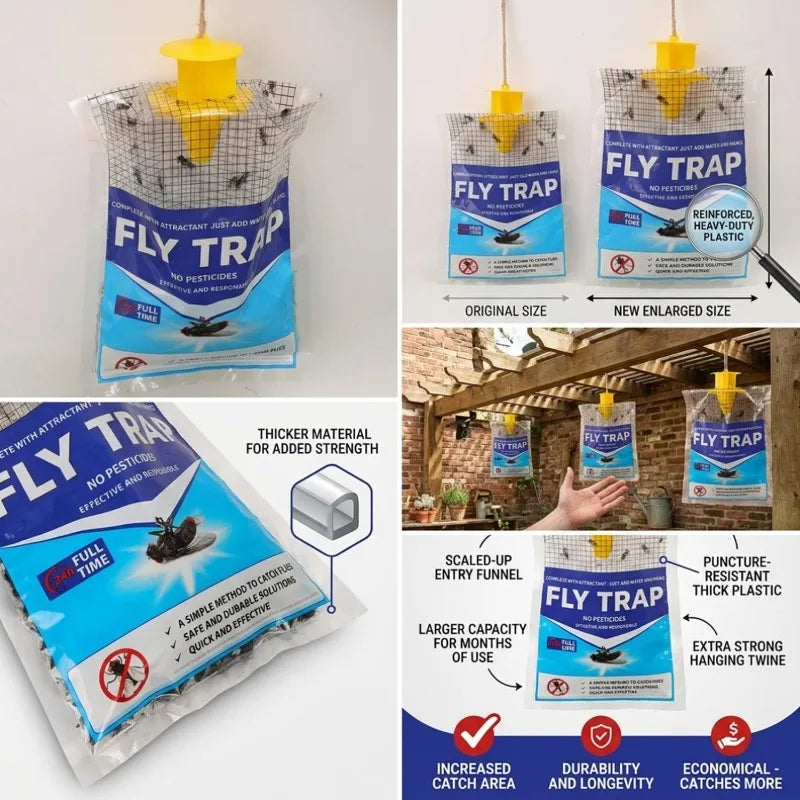 Eco-Friendly Hanging Insect Trap with Quick-Activate Bait