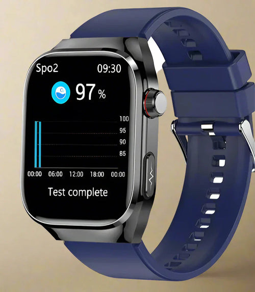 Health Smartwatch with Blood Sugar, Uric Acid, ECG+PPG, and Bluetooth Call