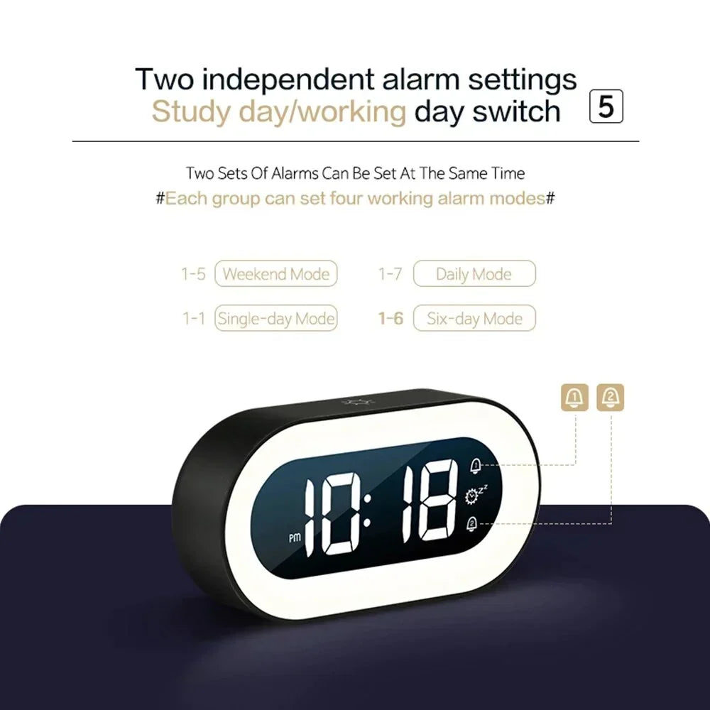 Natural Wake Light Alarm Clock with Soothing Sounds