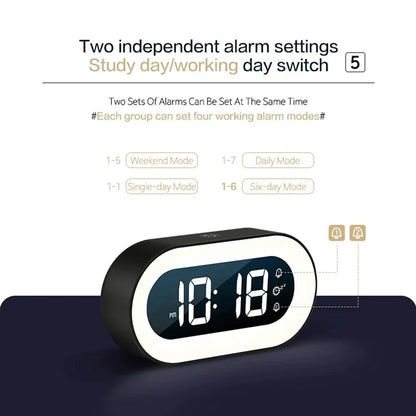 Natural Wake Light Alarm Clock with Soothing Sounds