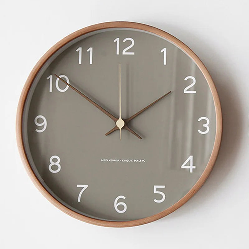 Sleek Silent Round Clock for Home & Office Decor