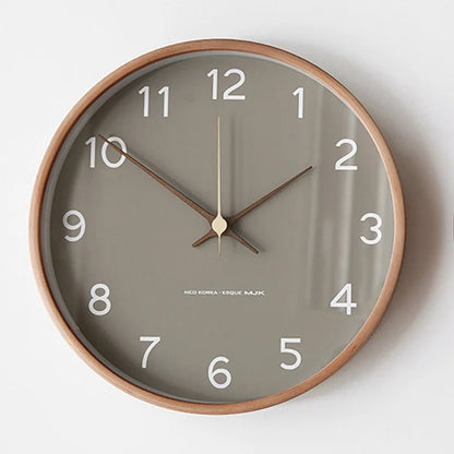 Sleek Silent Round Clock for Home & Office Decor
