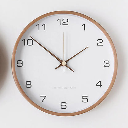 Sleek Silent Round Clock for Home & Office Decor