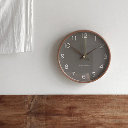 Sleek Silent Round Clock for Home & Office Decor