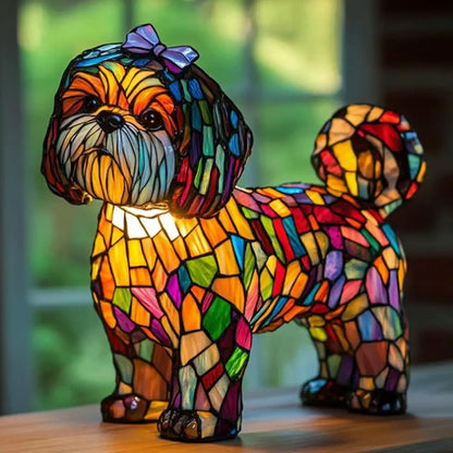 Whimsical Puppy Table Lamp - Enchanting Colorful Lighting