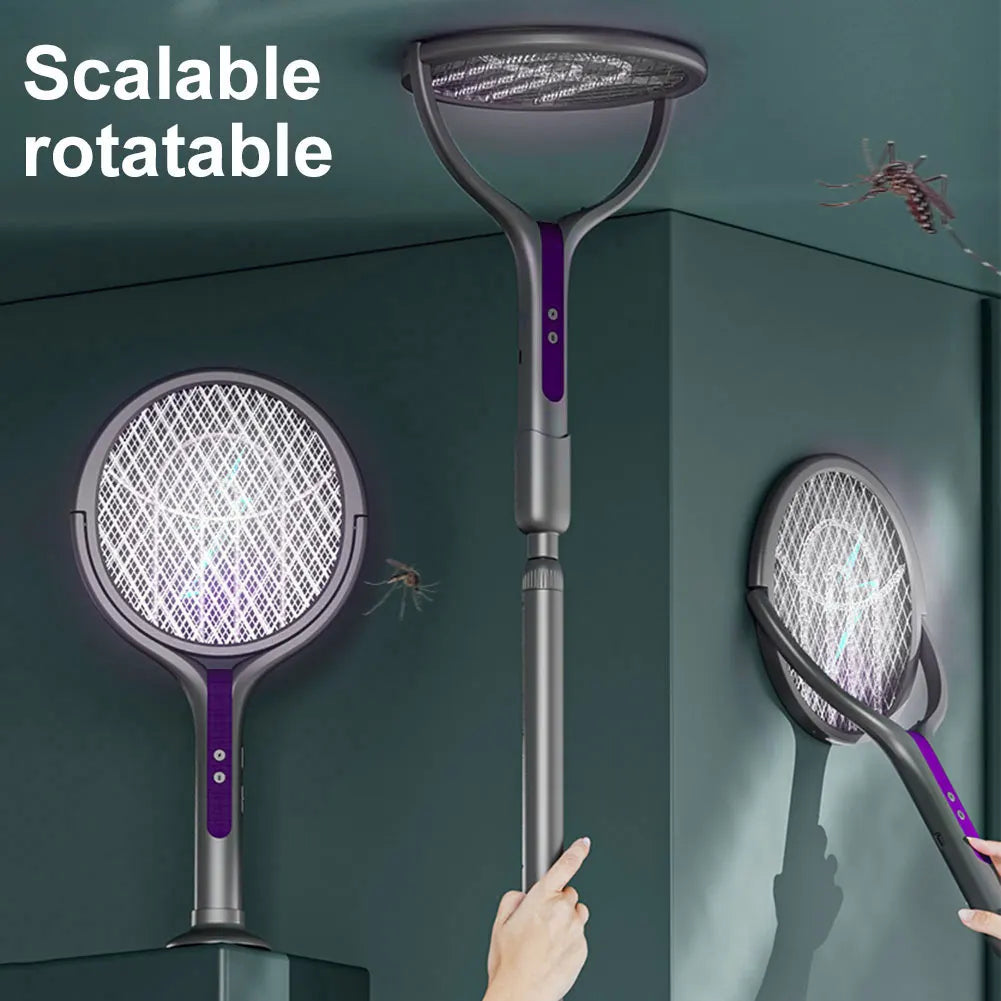 Versatile Electric Insect Zapper with Camping Light and Adjustable Reach