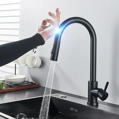 Smart Touch-Control Kitchen Faucet for Effortless Water Access