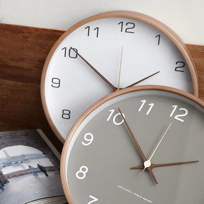 Sleek Silent Round Clock for Home & Office Decor