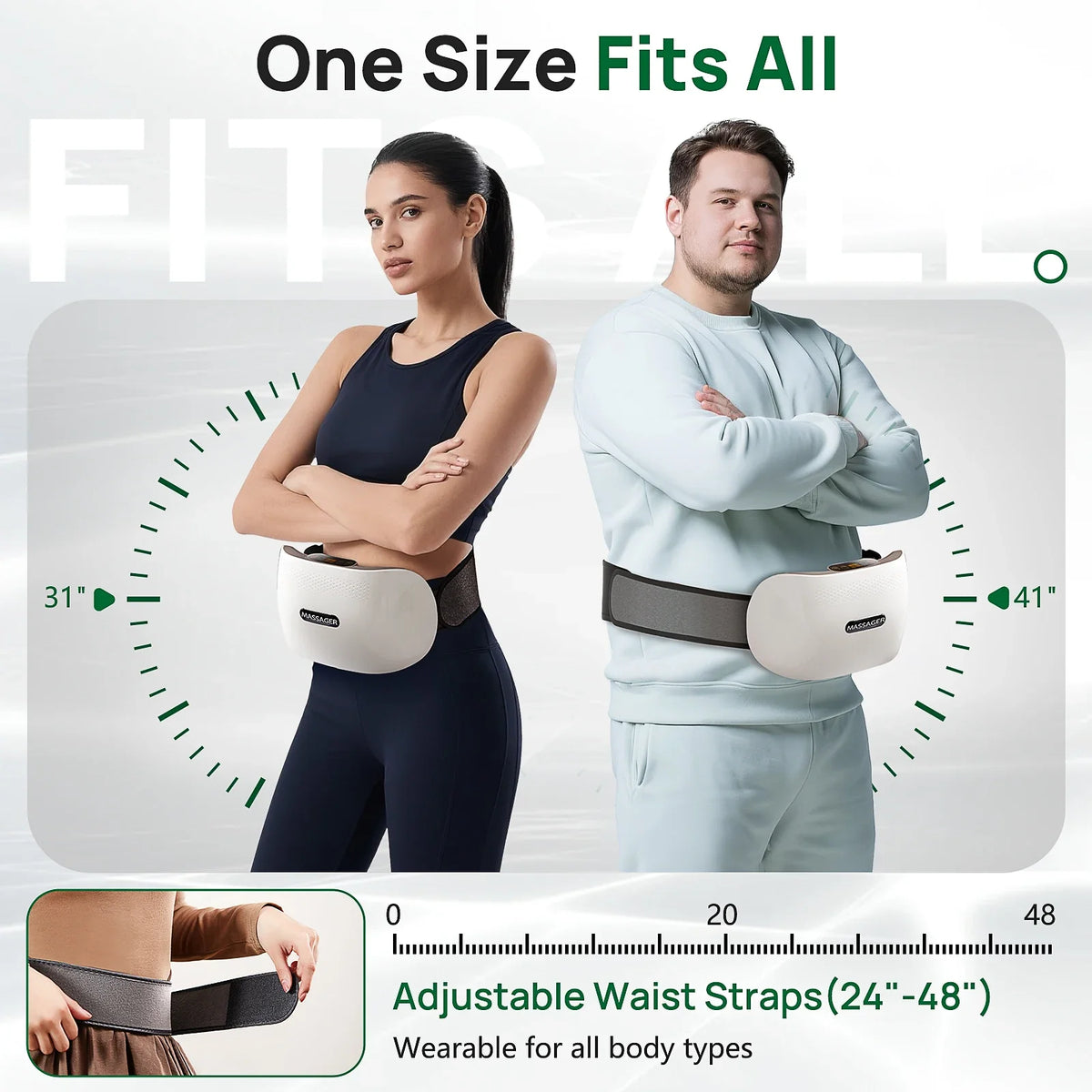 Cordless Heating Pad for Abdomen – Massager for Cramps and Relaxation