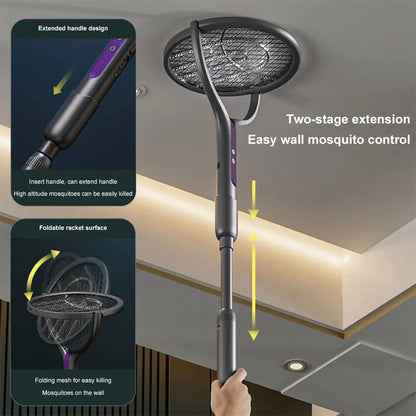 Versatile Electric Insect Zapper with Camping Light and Adjustable Reach