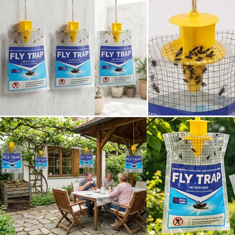 Eco-Friendly Hanging Insect Trap with Quick-Activate Bait