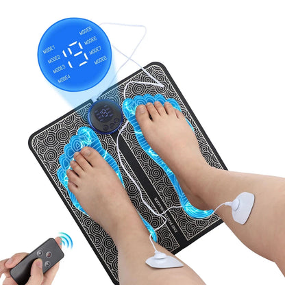 Rechargeable Foot and Leg Stimulator Mat with Remote – 8 Modes, 19 Intensities