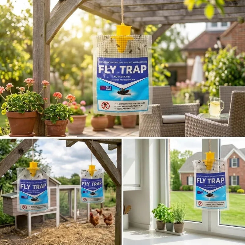 Eco-Friendly Hanging Insect Trap with Quick-Activate Bait