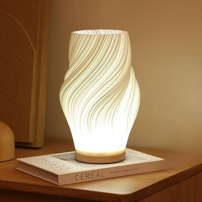 Stylish Wave Accent Lamp with Adjustable Lighting Options