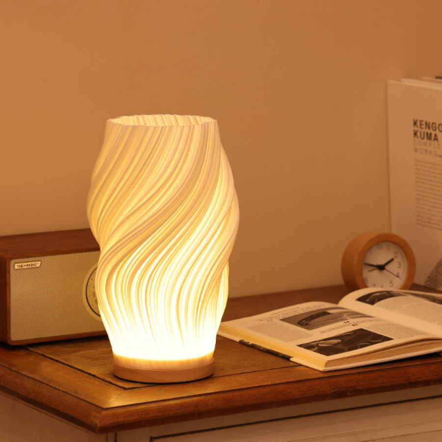 Stylish Wave Accent Lamp with Adjustable Lighting Options