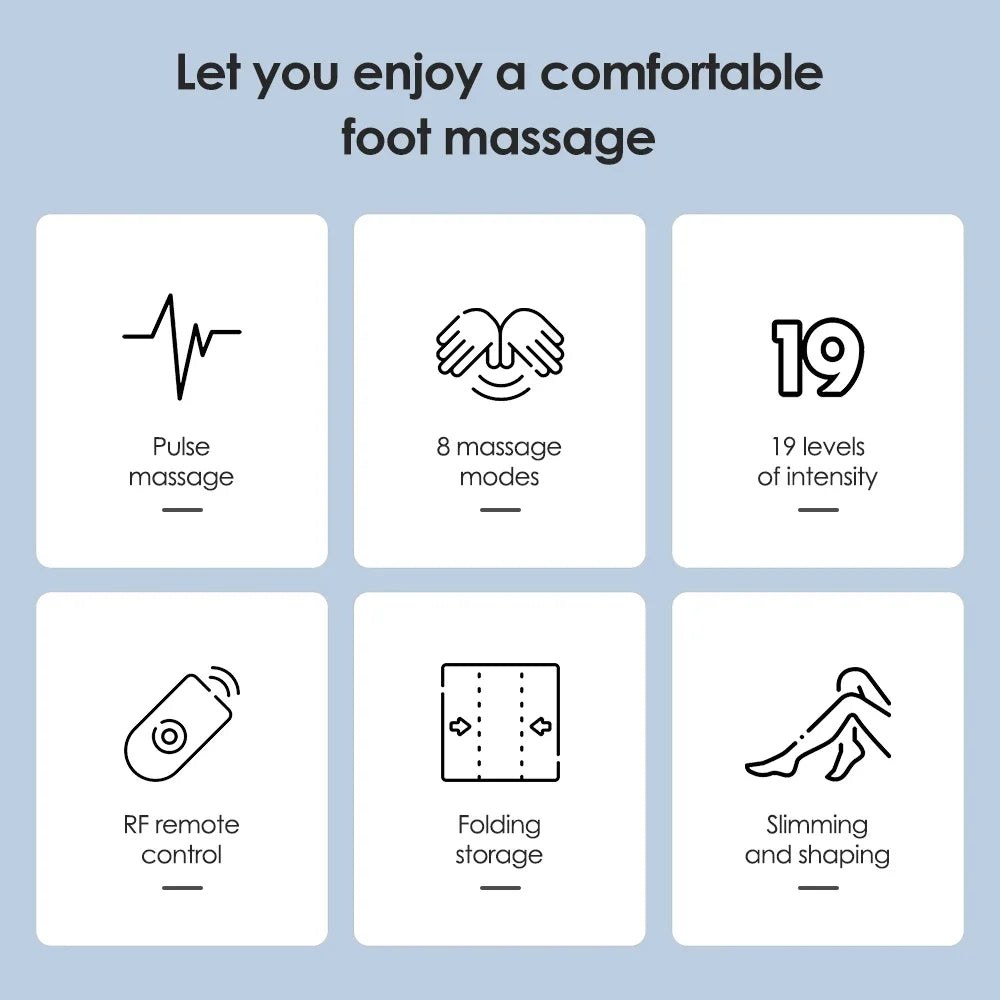 Rechargeable Foot Massage Mat with EMS & TENS – 6 Modes, 9 Intensities