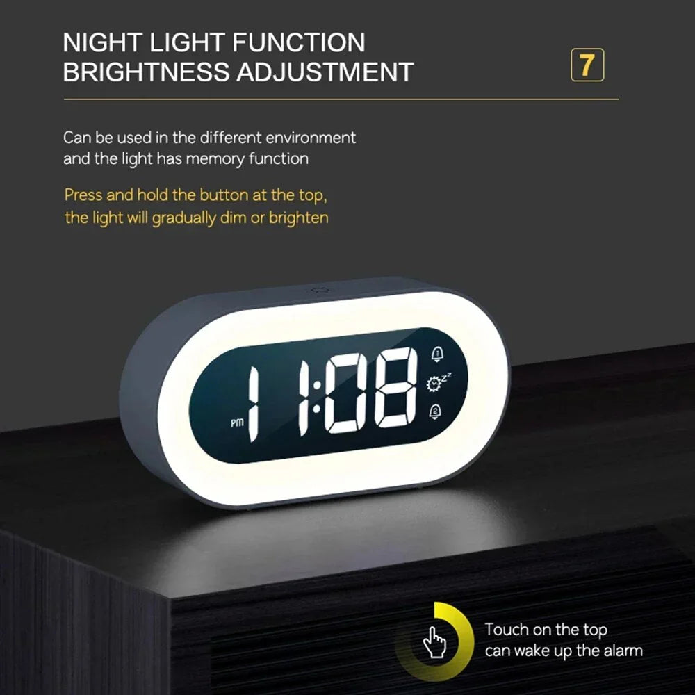 Natural Wake Light Alarm Clock with Soothing Sounds