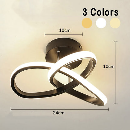 Sleek Adjustable LED 3-Ring Ceiling Light Fixture