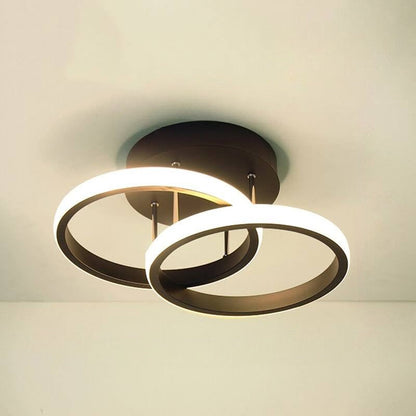 Sleek Adjustable LED 3-Ring Ceiling Light Fixture