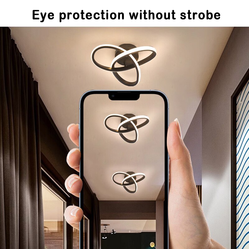 Sleek Adjustable LED 3-Ring Ceiling Light Fixture