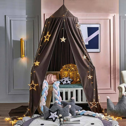 Bed Canopy Breathable Polyester-Cotton Ceiling Mount Kit Included