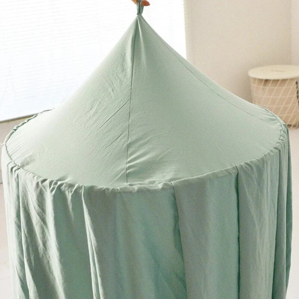 Bed Canopy Breathable Polyester-Cotton Ceiling Mount Kit Included